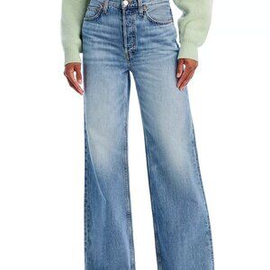 Re/Done Light Blue Flare & Wide Leg Jeans